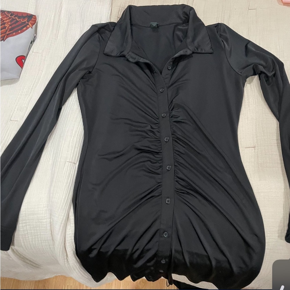 Black Button Down Dress